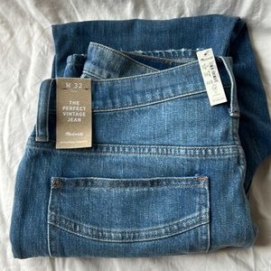 NWT Madewell Perfect Vintage Size 32 in Indigo Silverleaf Wash